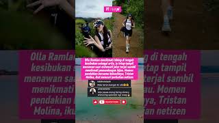 Olla Ramlan Pergi Mendaki Bersama Tristan Molina Salfok Makin Cantik Saat Hiking