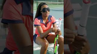 Venus Williams Blindfolded Racket Overgrip Challenge