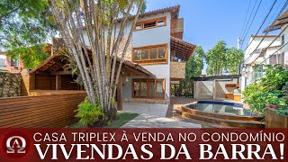Casa Triplex À Venda No Condomínio Vivendas Da Barra Na Barra Da Tijuca No Rio De Janeiro Rj