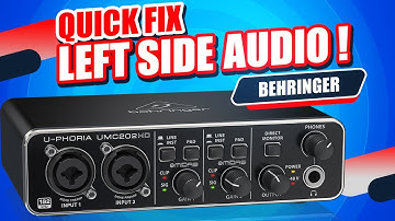 Fix mono sound on a Behringer audio interface. How to change 2 Channel on UMC202HD, UMC204HD, UMC404