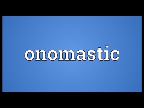 معنای Onomastic