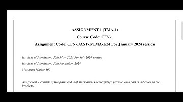 cfn 1 Solved assignment 2024 / ignou cfn 1 solved assignment 2024 / pdf wtsp 8228091239