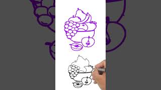 Easy Fruits drawing ideas #shorts #drawing #art #clipart #drawingskill