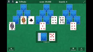 TriPeaks Solitaire Gameplay Walkthrough