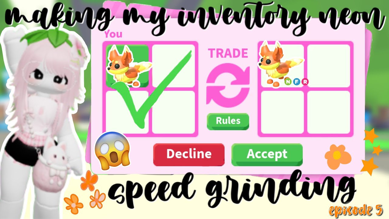 ➸ making neon flaming fox + speed grinding ❀ | ✿ turning my inventory neon ✿ | episode 5