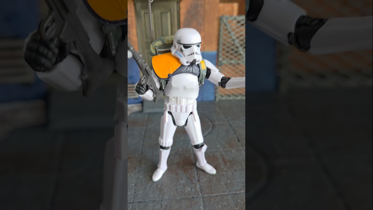 Star Wars the Black Series Stormtrooper Jedha Patrol Posing 