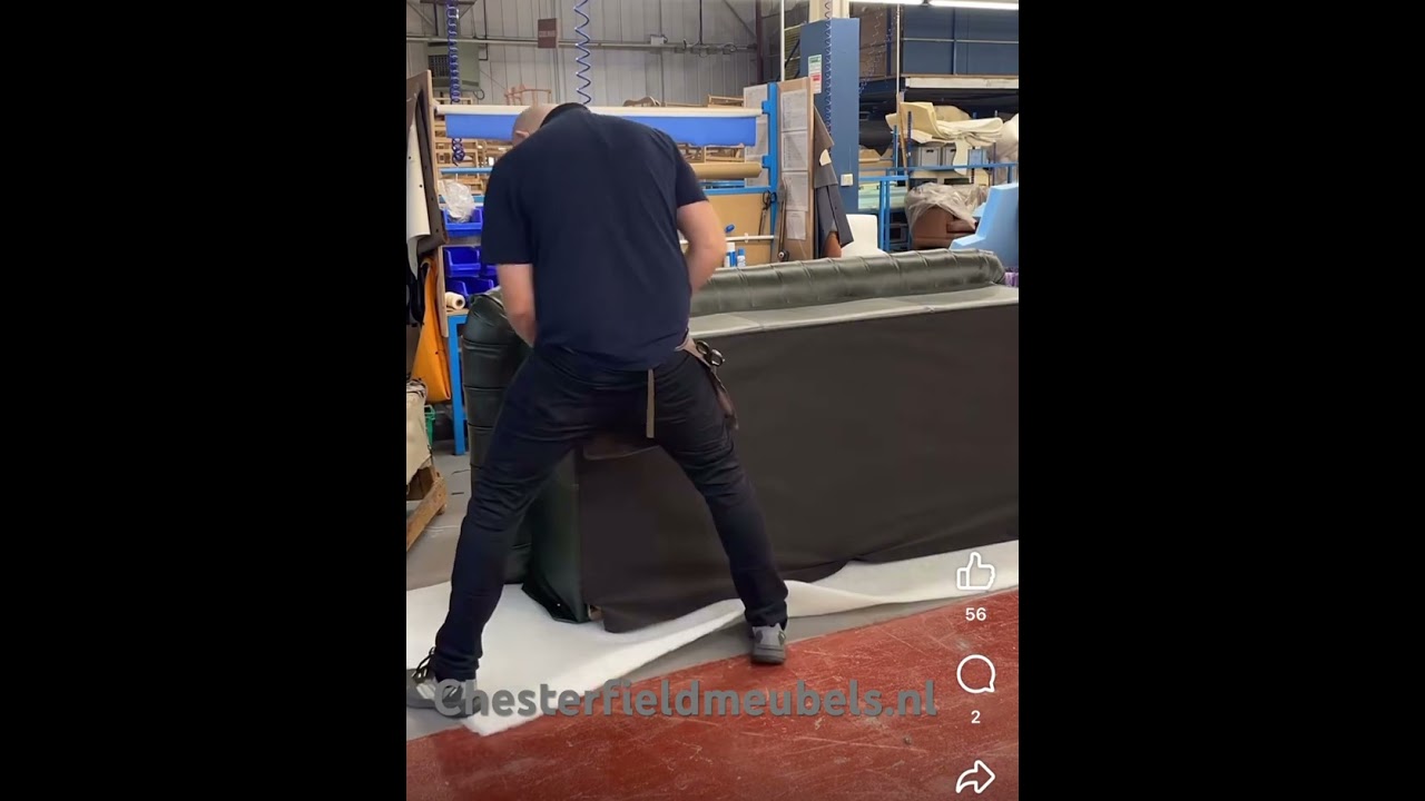Hoe wordt een originele Engelse chesterfield bank gemaakt? Making of original chesterfield sofa🇬🇧