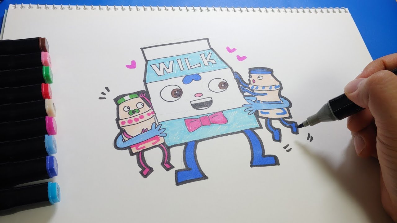 [팬아트] 브레드 이발소, 윌크와 사랑스러운 야쿠르트 쌍둥이 조카 그리기 Drawing Wilk with lovely