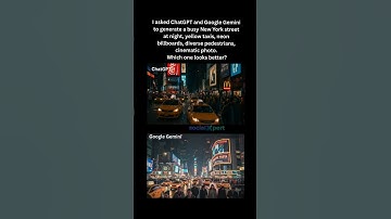 A visual comparison of both ChatGPT and Google Gemini