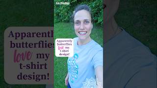 Apparently butterflies love my 12 Strand DNA Activation t-shirt design 🩷🦋🩷