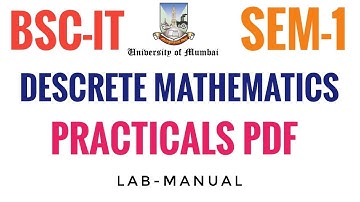 DESCRETE MATHEMATICS PRACTICALS SCILAB | SEM1| BSCIT
