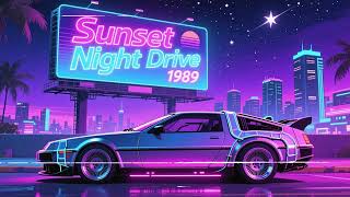 Sunset Night Drive 1989  Synthwave Farewell On The Road