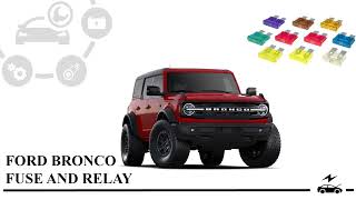 Fuse Box Diagram Ford Bronco 2021 - 2027 with assignment and location