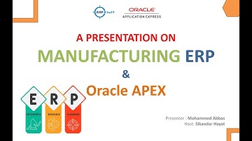 Oracle APEX Manufacturing ERP Presentation / Evaluation