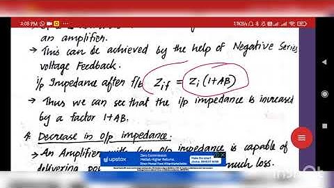 Feedback Amplifier properties