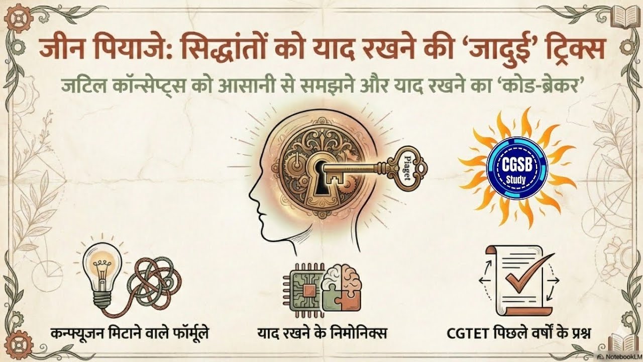 Jean Piaget Cognitive Development Theory याद रखने की 'जादुई' Tricks 🧠 | CDP for CTET & CGTET 2026