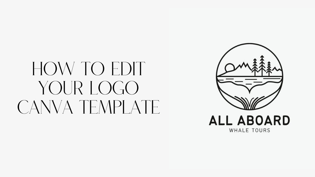 How to edit your Premade Canva Logo Template Tutorial - Whale Tail Logo