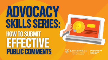 Engaging in Agency Rulemaking: How to Submit Effective Public Comments | Johns Hopkins