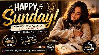 Happy Sunday Wishes 🐱☀️ | Cute Cat Animation | Relaxing Sunday Morning Greetings | Positive Vibes