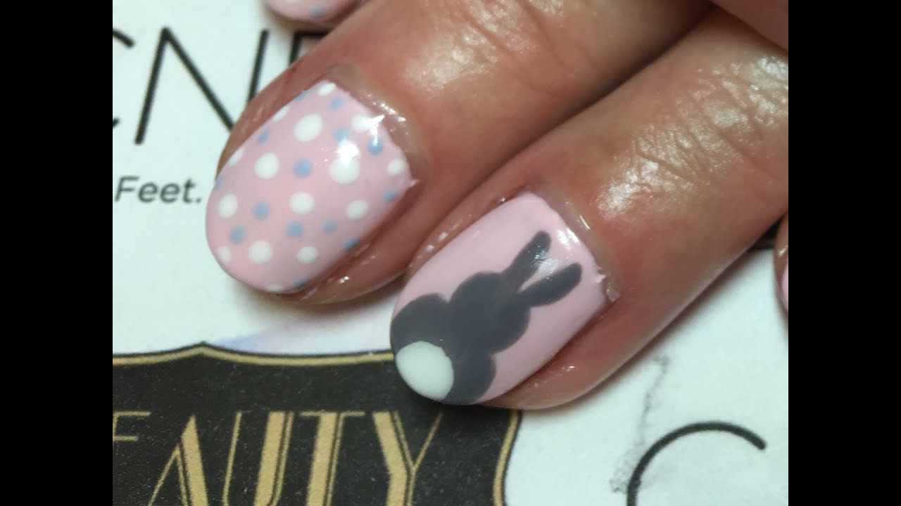 Easter Bunny CND Shellac Nail Art YouTube