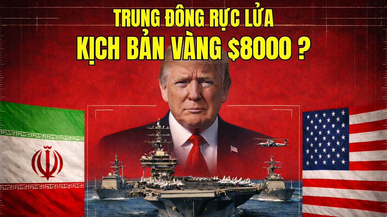 Khai Hỏa Tại Trung Đông: Vàng Hướng Tới $8000? 3 Kịch Bản Trước Bước Ngoặt Lớn!