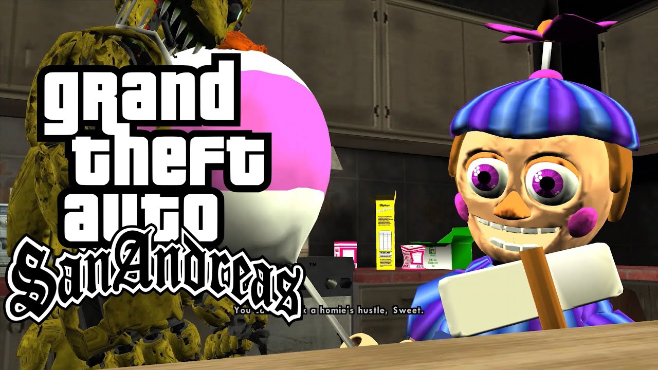 GTA San Andreas Five Nights at Freddy's Security Breach (FNAF SB) RUIN  Items Mod 