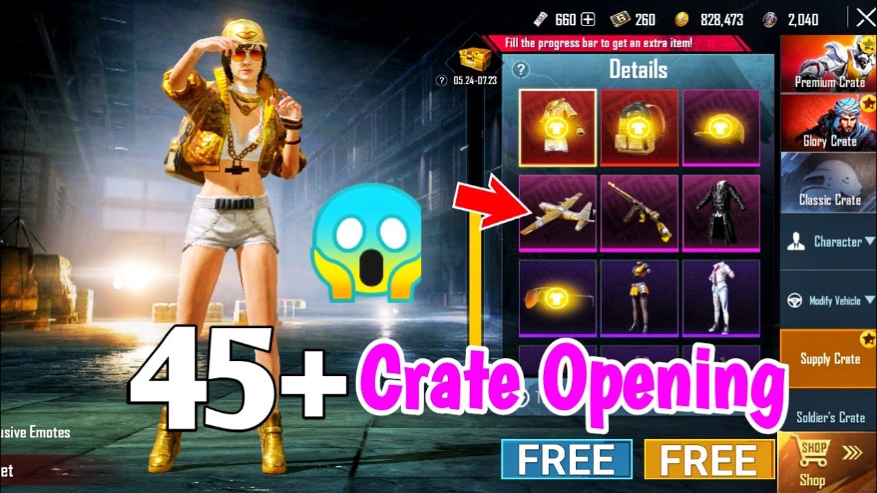 45+ Crate Opening For Mythic Outfit in PUBG | PUBG New Crate Opening