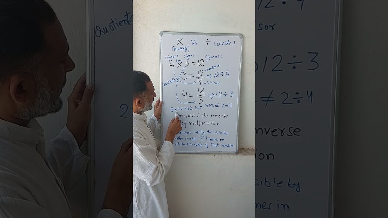 Relation between Multiplication and Division | x  Vs ÷ |  