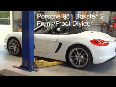 Porsche 981 Boxster frunk/froot divider installation - YouTube