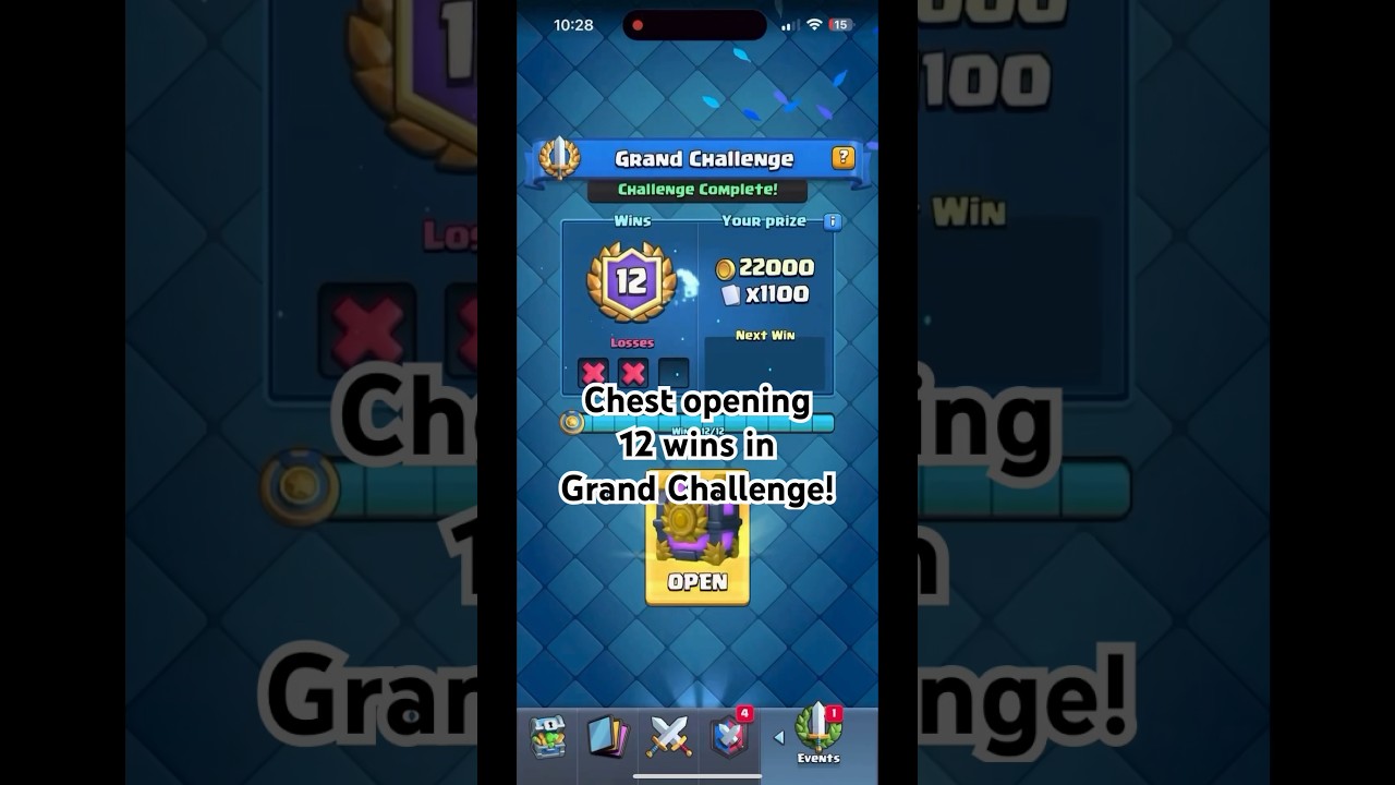 Opening Grand Challenge 12 wins Chest! 