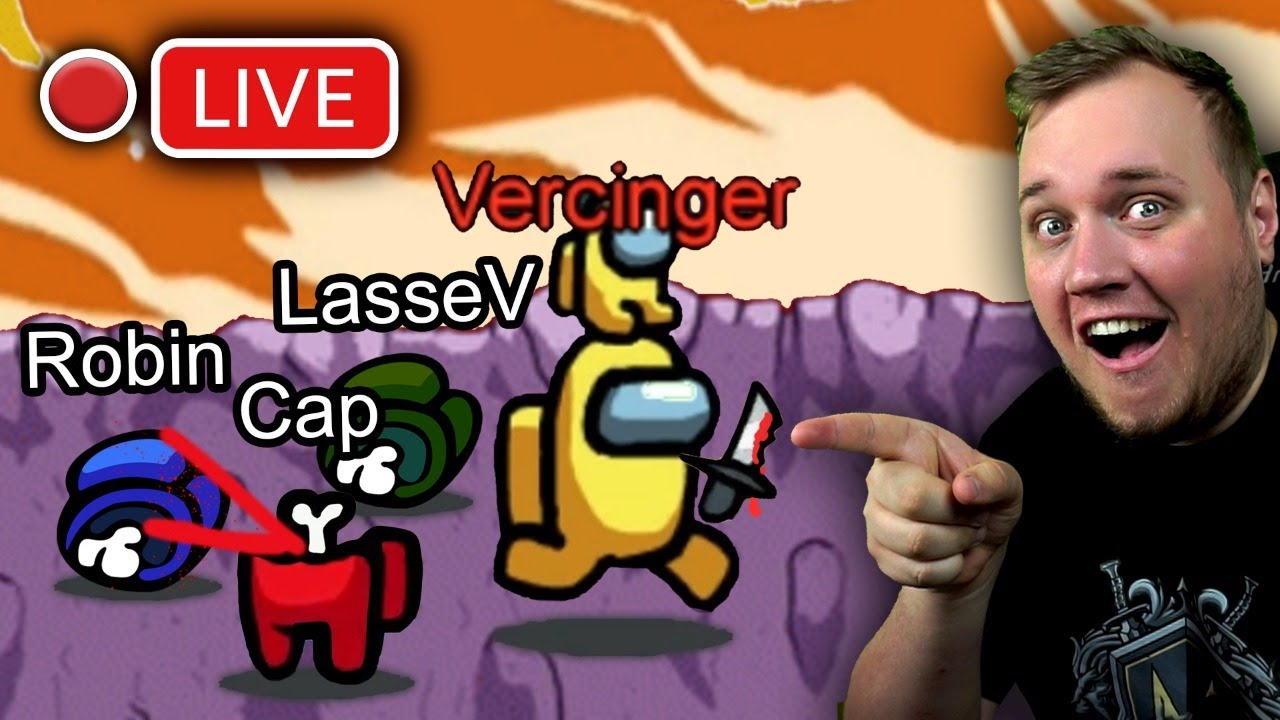 🔪Among us, men KUN m. YOUTUBERE🧠 ::  Among Us Dansk Stream 🔴