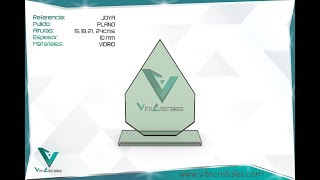 Placa de Reconocimiento en Vidrio Ref. JOYA - https://vitricristales.com