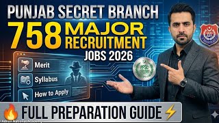 758 Special Branch Vacancies 🚨 Syllabus, Merit &amp; Preparation
