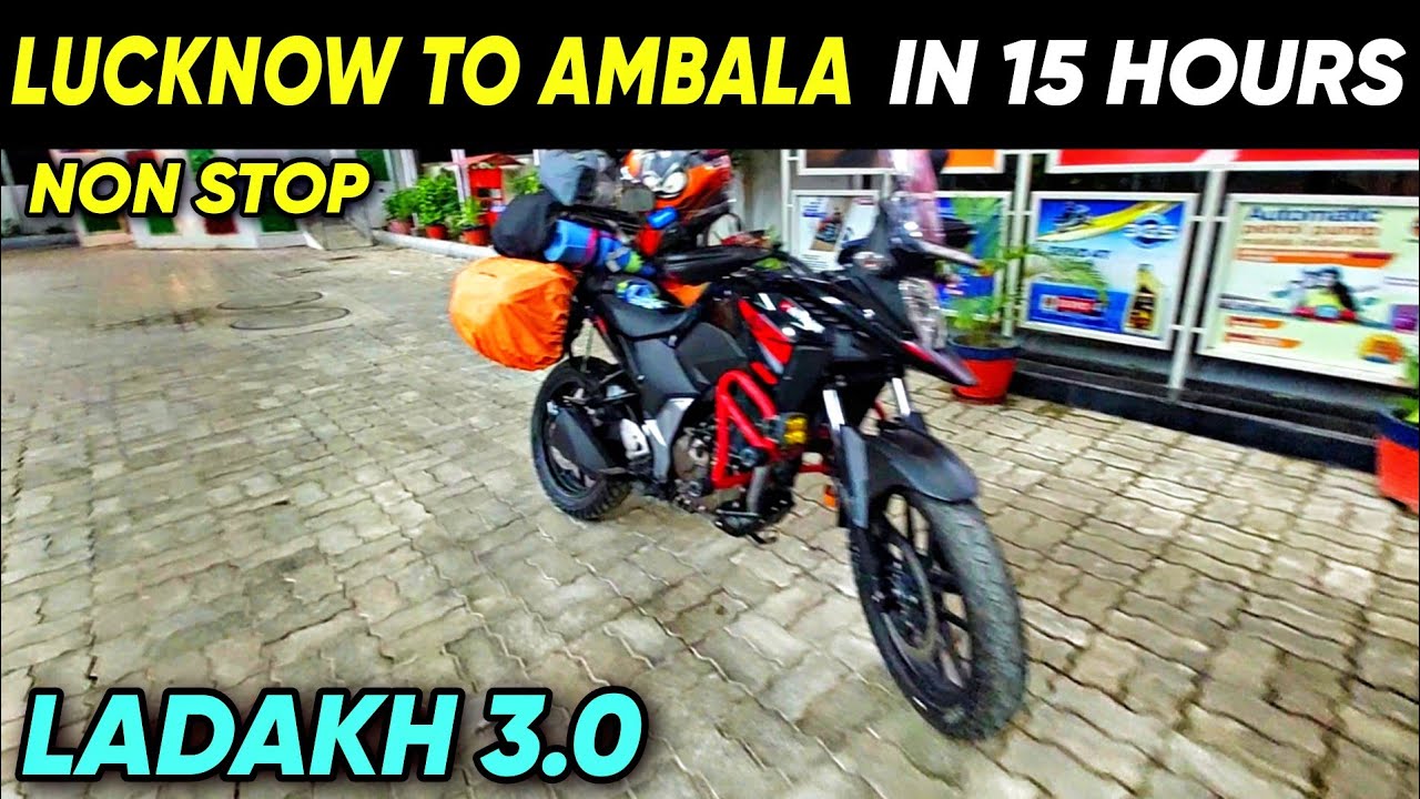 Lucknow to Ladakh Solo Bike Trip 2023 | Day 1 Lucknow to Ambala Non Stop 