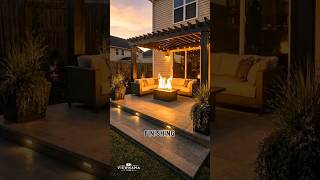 Basic Patio to Luxury Outdoor Lounge| #backyard #beforeafter #makeover #outdoors #shorts #satisfying