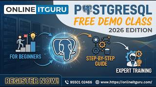 Learn PostgreSQL in 2026 | Free Demo + Step-by-Step Database Tutorial | OnlineITGuru screenshot 1