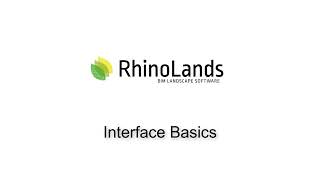 RhinoLands Interface Basics: How to Start