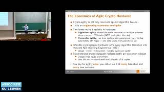 COSIC Seminar Crypto-Agility in Hardware Security: Building Systems That Can... (Michael Hutter)