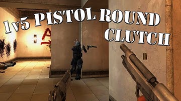 CS:GO - 1v5 pistol round clutch!