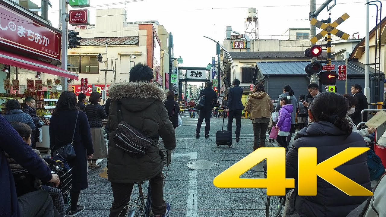 Walking around Togoshi Ginza - Tokyo - 戸越銀座商店街 - 4K Ultra HD