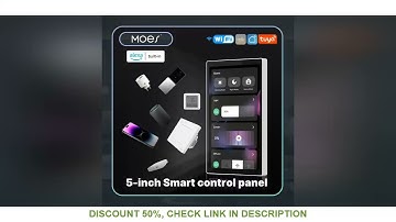 MOES Tuya Wifi Smart 5-inch Touch Screen US Center Control Panel Voice Control Alexa And ZigBee Gate