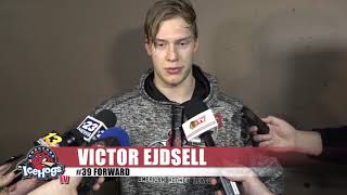IceHogs Postgame - Victor Ejdsell on Game-Winning 3OT Goal vs. Wolves