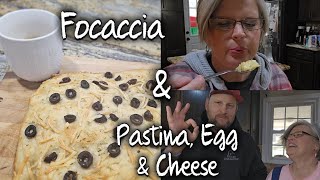 OH MY!!! Focaccia Bread & Pastina, Egg & Cheese (Italian Week)