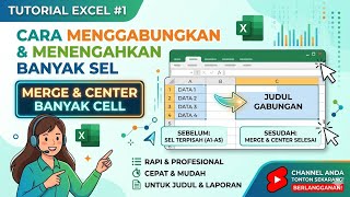 Tips dan Trik 1  Excel Untuk Merge Banyak Cell #excel #tutorial #admin #trick #data #fyp #loker 