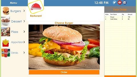 C# - Designing a Responsive Flat desktop Application of a Fast Food Restaurant