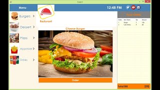 C# - Designing a Responsive Flat desktop Application of a Fast Food Restaurant screenshot 5