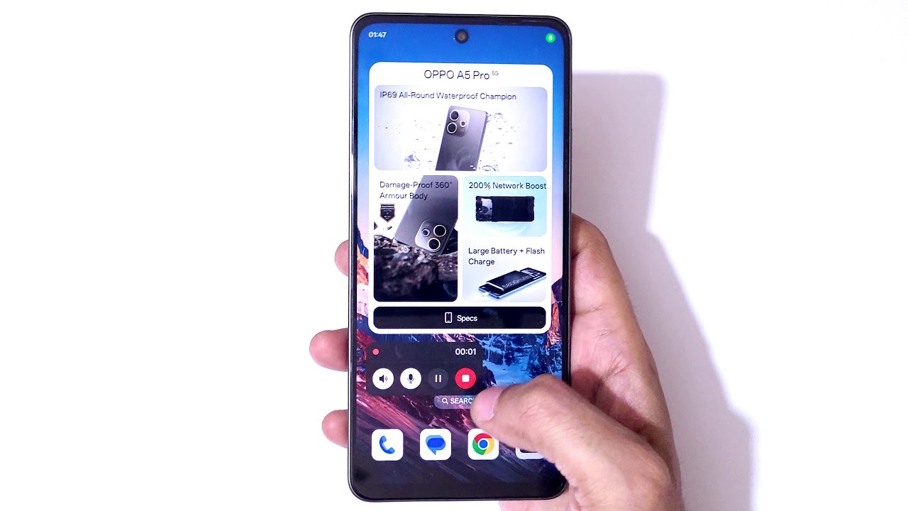 OPPO A5 Pro 5G Screen Recording Feature