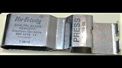 Demonstration of Scalpel Blade Remover (Hu-Freidy) : Dr Nyer Firdoose