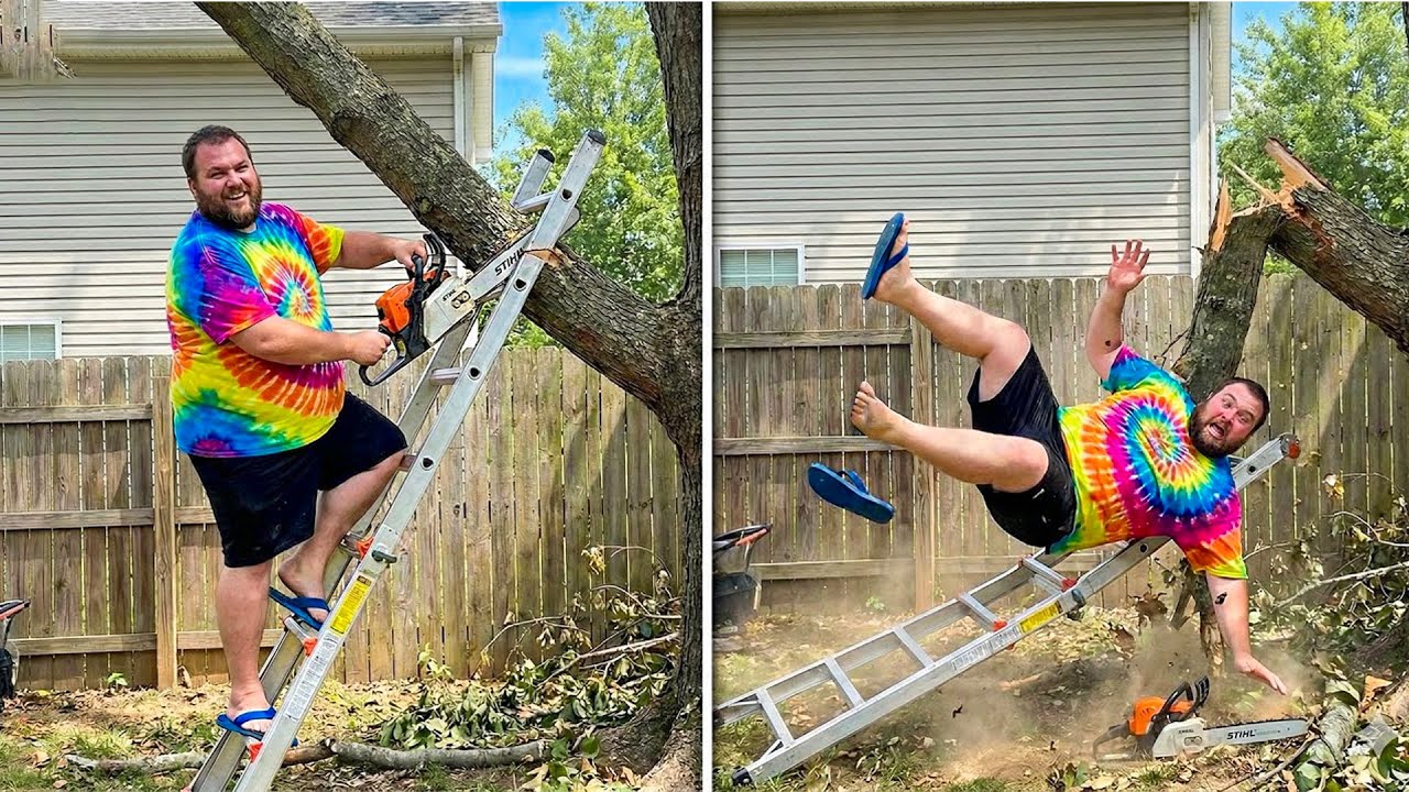 Idiots With Chainsaws: Tree Cutting Fails | Tree Falling on House #22