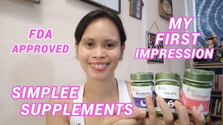 MY FIRST IMPRESSION OF SIMPLEE SUPPLEMENTS | Collagen, Curvefit, and Melatonin || Lhara Barnig 🌷